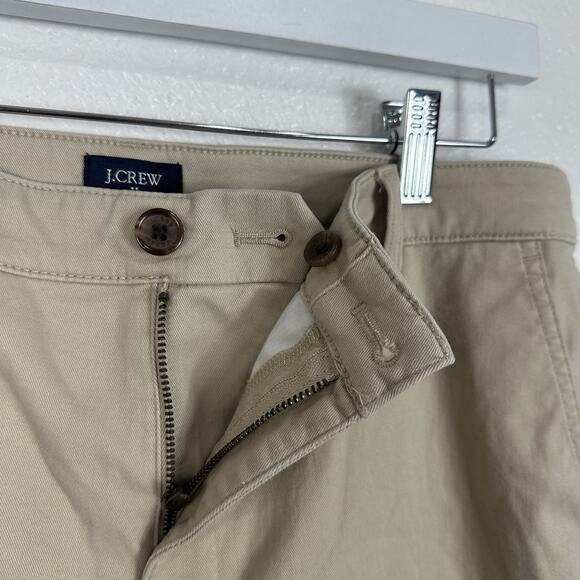 J Crew Pants Women Size 12 Wide Leg Chino Vintage Sandstone Classic Preppy - Picture 4 of 10